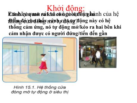 Bài giảng Công nghệ 9 - Tiết 34, Bài 15: Cảm biến và mô đun cảm biến