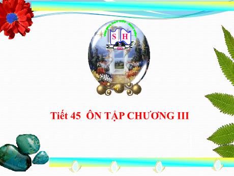 Bài giảng Đại số 9 - Tiết 45: Ôn tập chương III
