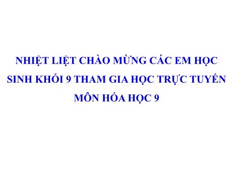 Bài giảng Hóa học 9 - Bài 35: Cấu tạo phân tử hợp chất hữu cơ
