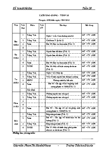 Giáo án các môn Khối 2 - Tuần 28 - Năm học 2021-2022 - Trường Tiểu học Dư Can