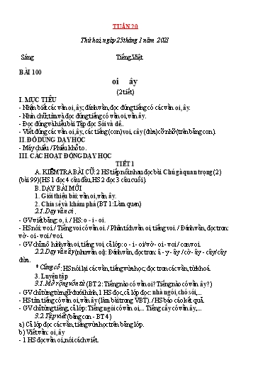 Giáo án các môn Lớp 1 - Tuần 20 - Năm học 2020-2021 - Phạm Thị Hải Long