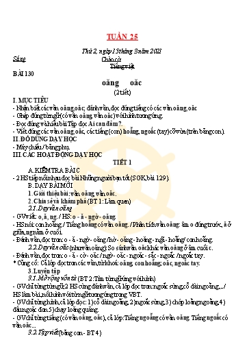 Giáo án các môn Lớp 1 - Tuần 25 - Năm học 2020-2021 - Phạm Thị Hải Long