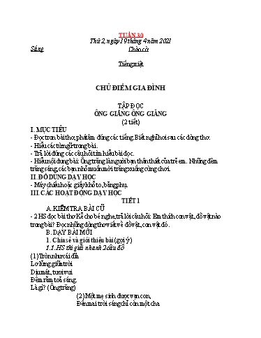Giáo án các môn Lớp 1 - Tuần 30 - Năm học 2020-2021 - Phạm Thị Hải Long