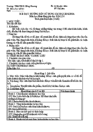 Giáo án Địa lí 6 - Học kỳ 1 - Đỗ Thị Liên Now