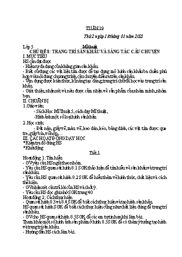 Giáo án Mĩ thuật Khối Tiểu học - Tuần 19 - Năm học 2020-2021 - Dương Thị Thanh Xuân